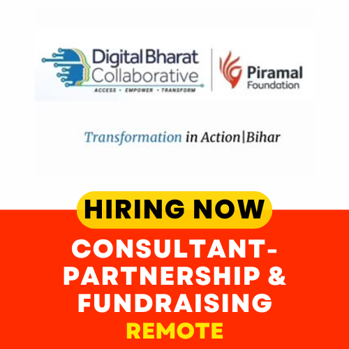 Piramal Foundation hiring Consultant