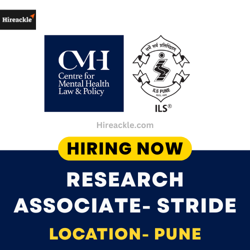 Centre for mental health hiring research associate- STRIDE| Location- Pune: Apply Now